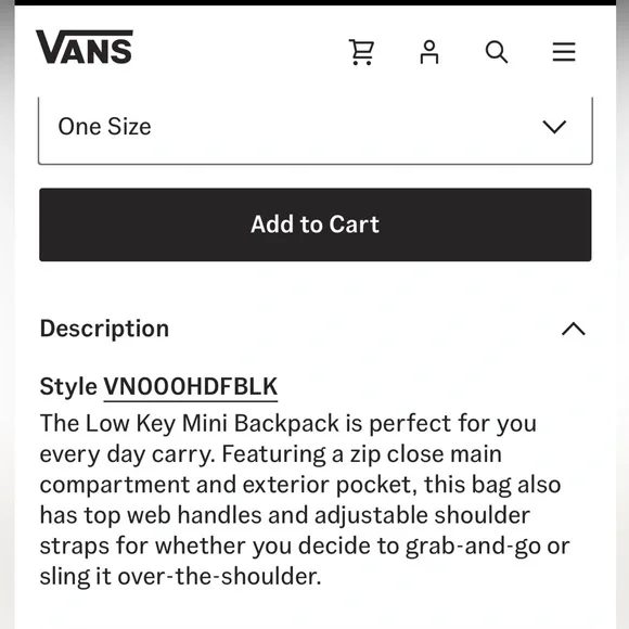 NEW Vans Low Key Mini Backpack - Picture 8 of 8